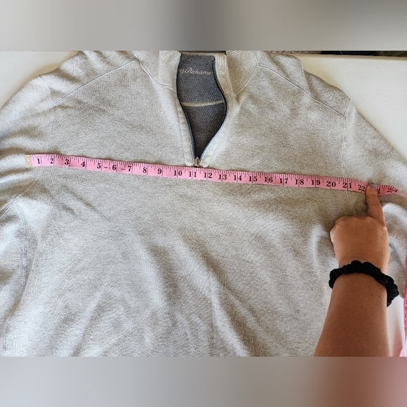 Tommy Bahama Men's Cream Quarter Zip Sweater Size 2XlL - Picture 2 of 7